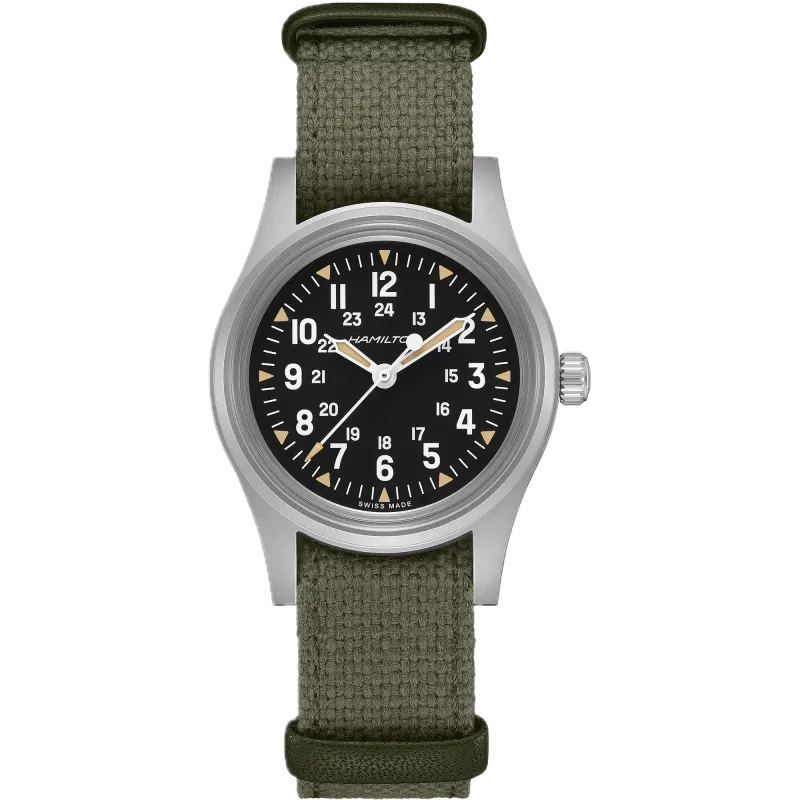 Hamilton Khaki Field Mechanical 36 mm, Handaufzug, Textilband, 80 Stunden Gangreserve Herrenuhr H69399930